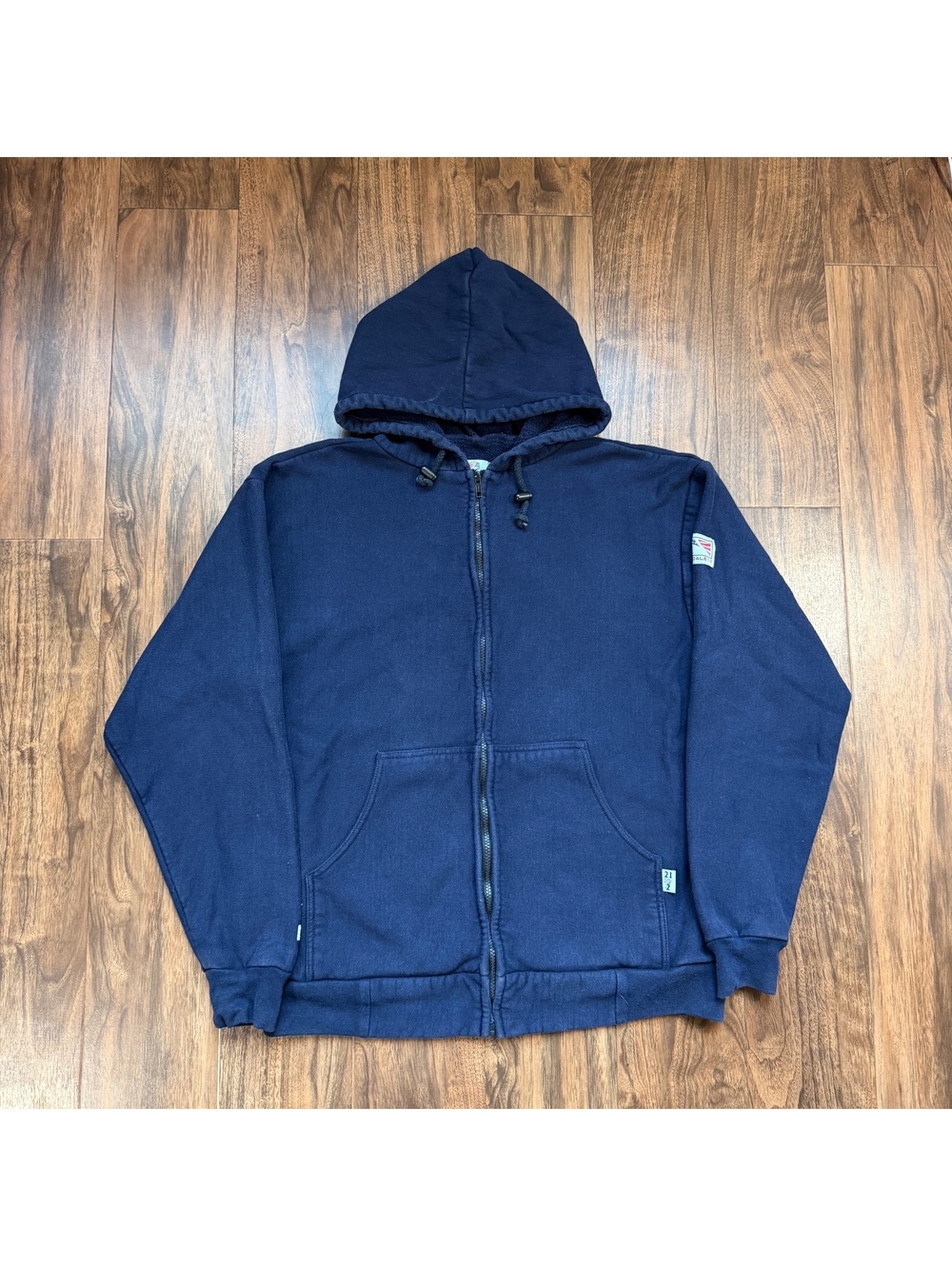Tyndale FR Full Zip Hoodie Sweatshirt Large Navy Blue FRMC 21 Cal CAT 2 USA